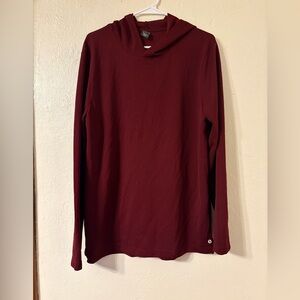 Xersion Deep Red Long Sleeve Top Size: L